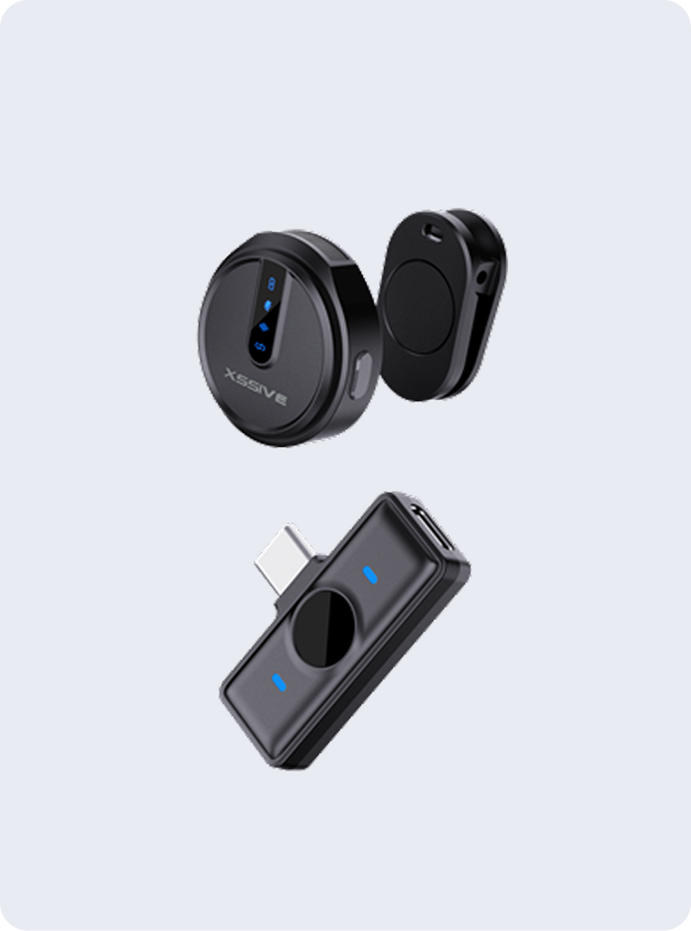 Xssive Lavalier Wireless Microphone – Professional Noise-Cancelling Mic with Charging Case