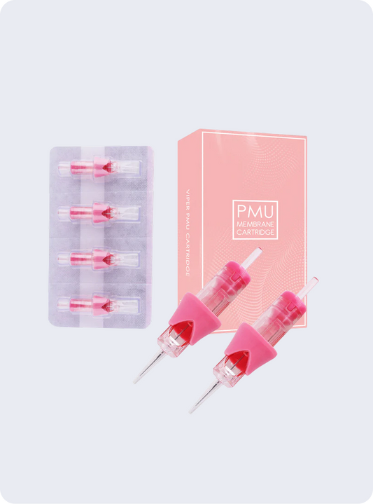 Pink Viper Clear Long Tip, Finger Ledge VG0.30/1RLLT – Precision PMU Cartridge