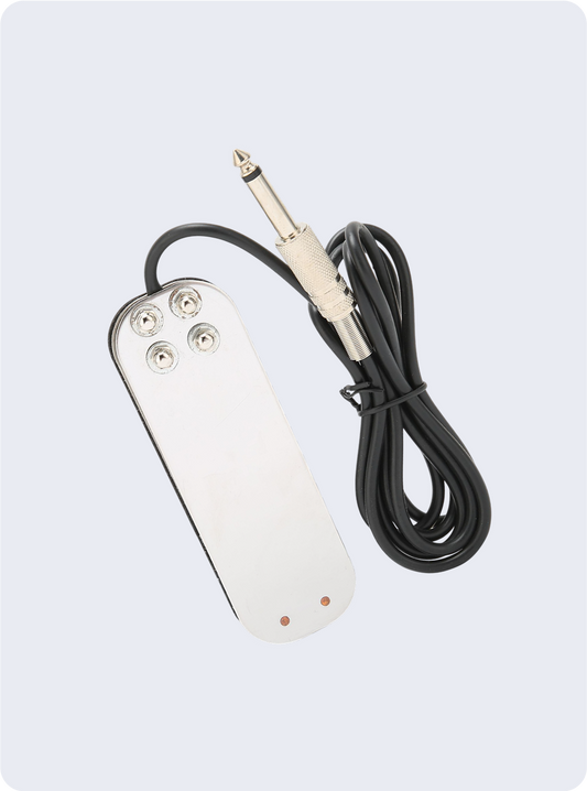 Stainless Steel Tattoo Foot Controller with Power Cord