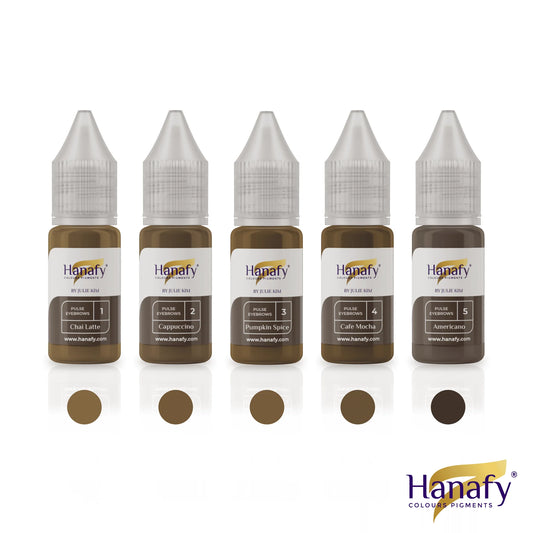 Hanafy Set Pulse Eyebrows by Julie Kim – 5 Hybrid Pigments