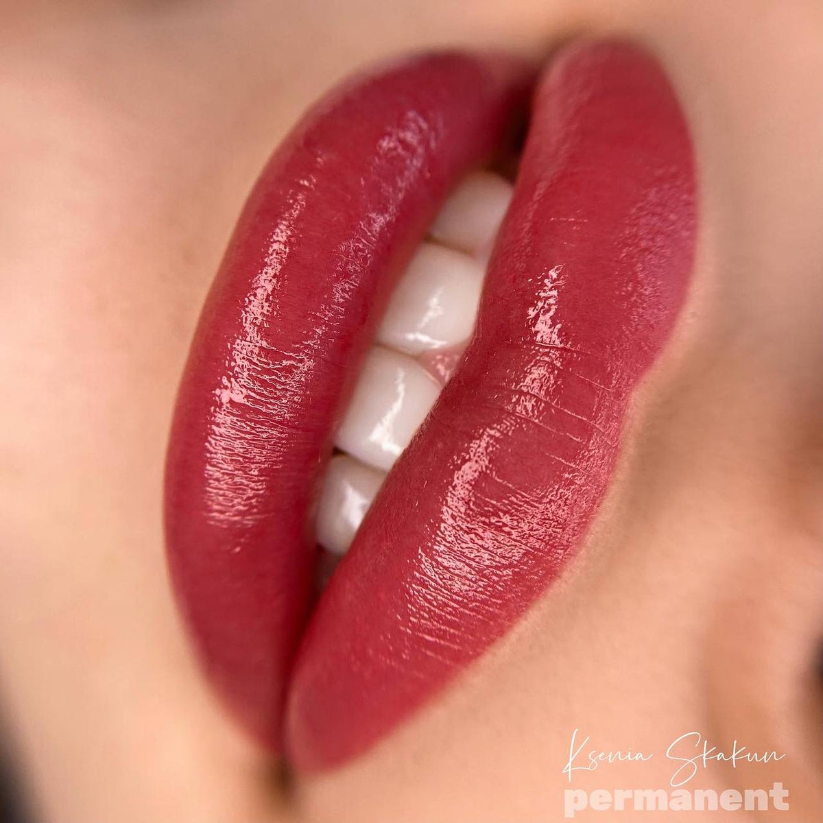 Lip PMU with a FACE Bellucci and Moore pigment mix