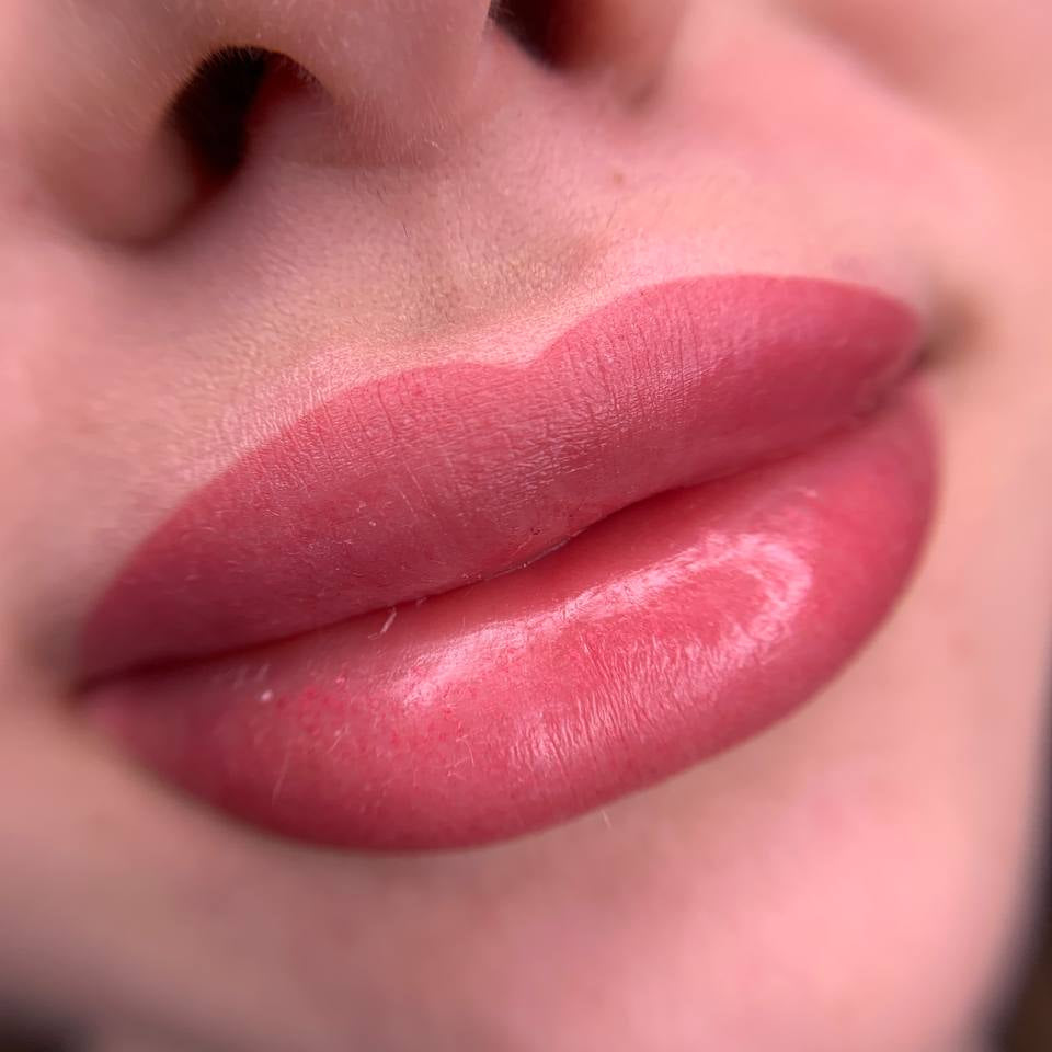 Violet-berry lip PMU with FACE Detroit used pure