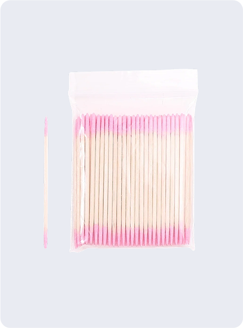 Wooden sticks Cotton top 100ps