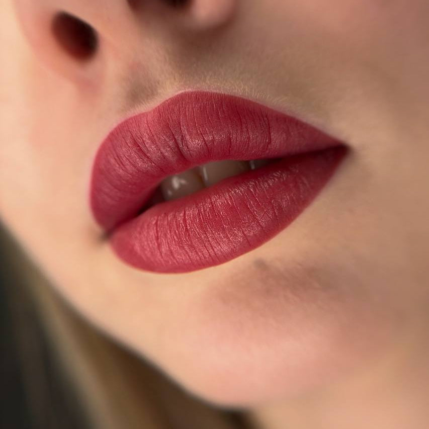 Lip PMU with a FACE Caramel, Jennifer and Tyra pigment mix