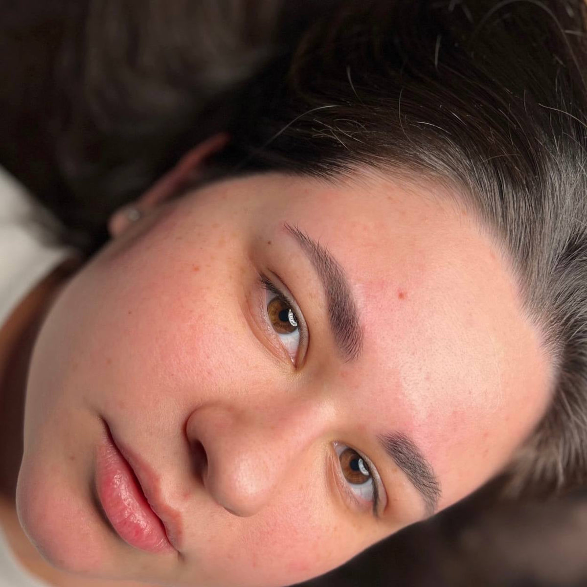 Healed brow PMU with a FACE Serkan and Espresso pigment mix