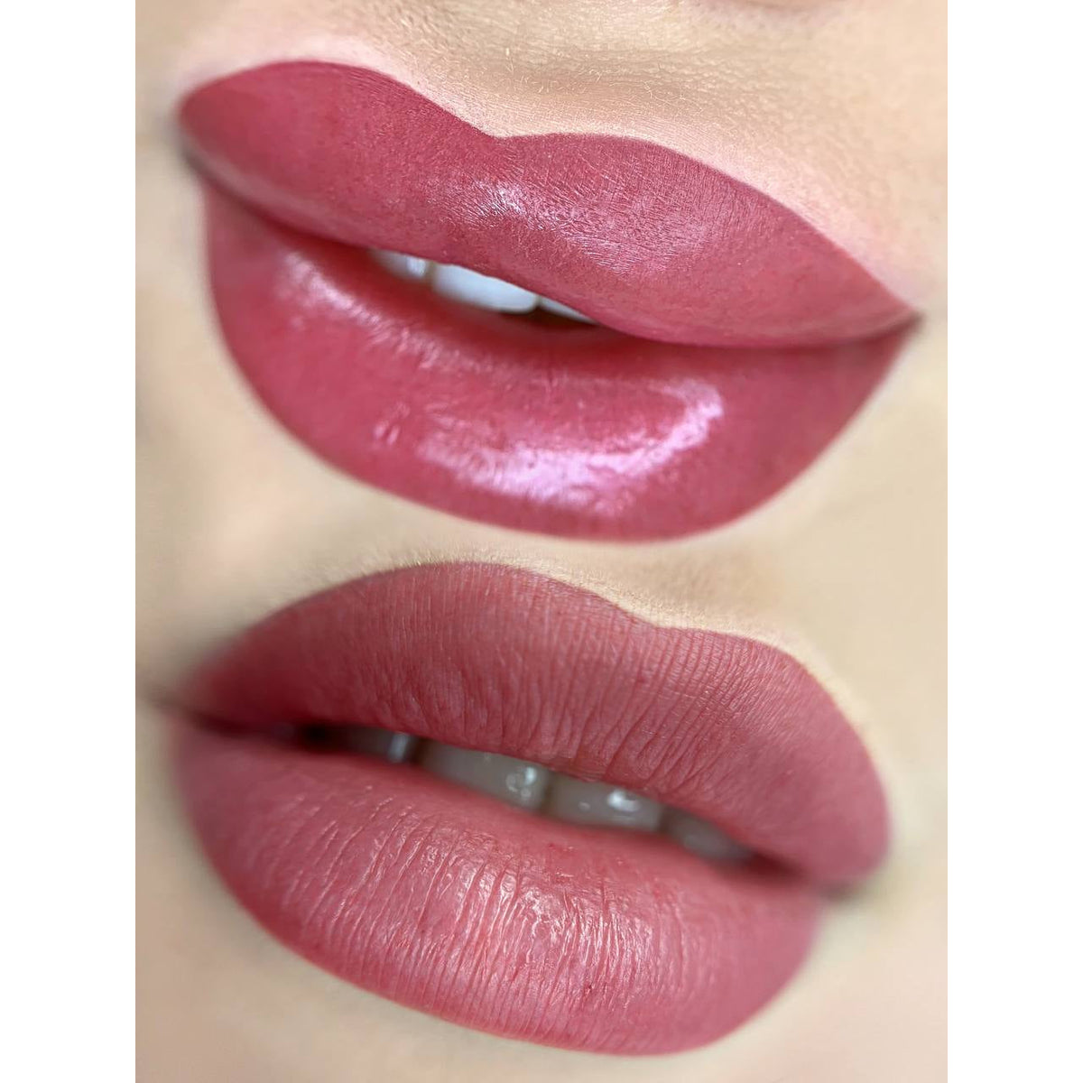 Lippen-PMU mit FACE Detroit, Viktoria und Lilac: frisches und verheiltes Ergebnis