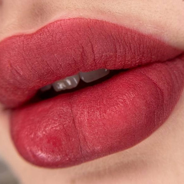Lip blush with a FACE Megan and Charlotte pigment mix
