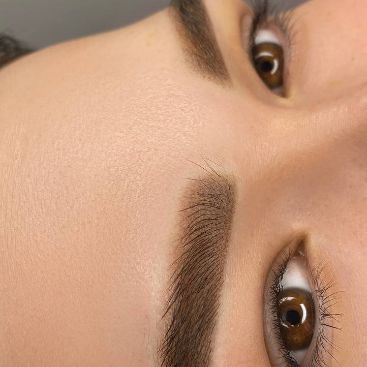 Brow PMU with FACE Serkan Organic brow pigment used pure
