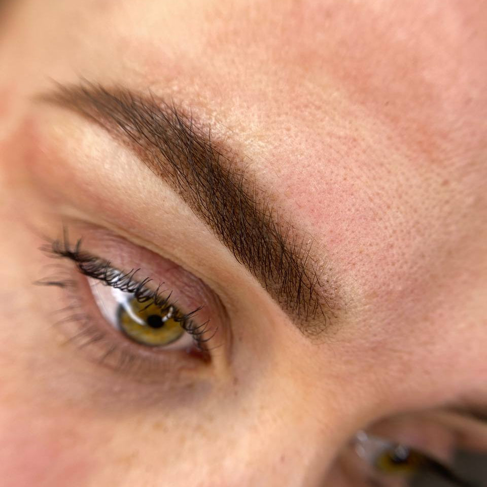 Brow PMU with a FACE Johnny and Orange pigment mix
