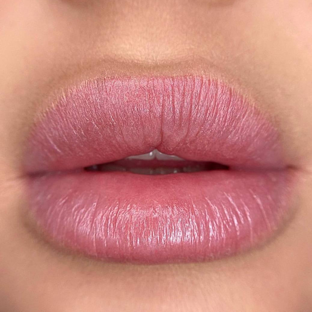 Healed lip PMU with a FACE Amsterdam, Caramel and Tyra pigment mix
