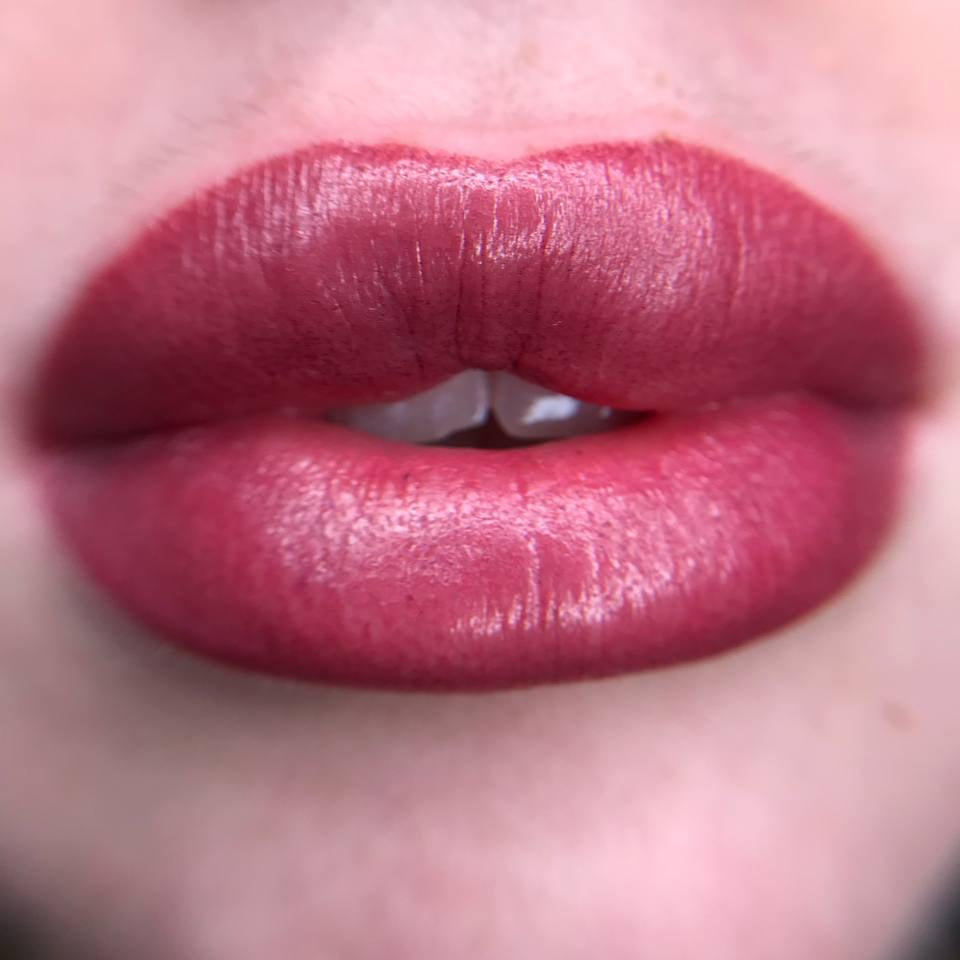 Cool berry lip blush with FACE Tyra used pure
