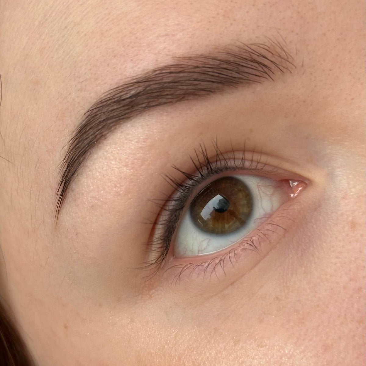 Healed brow and lash-line PMU with FACE Keanu, Space and Orange