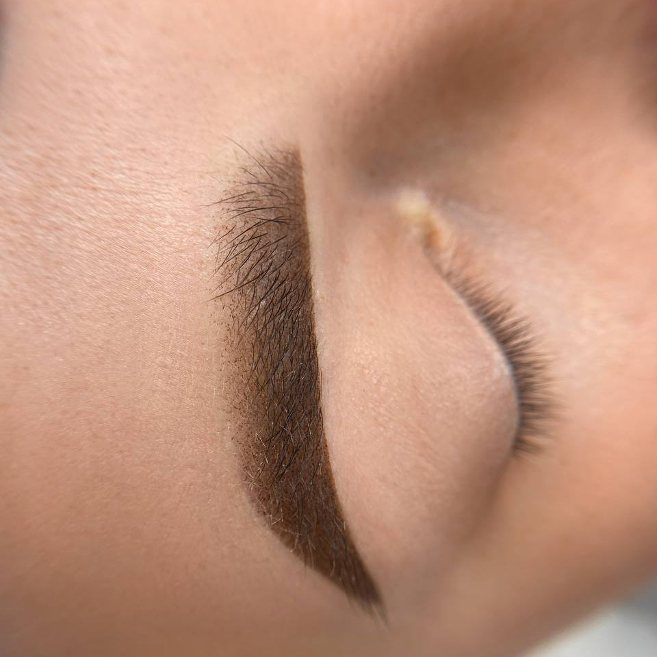 Brow PMU with FACE Serkan Organic brow pigment used pure
