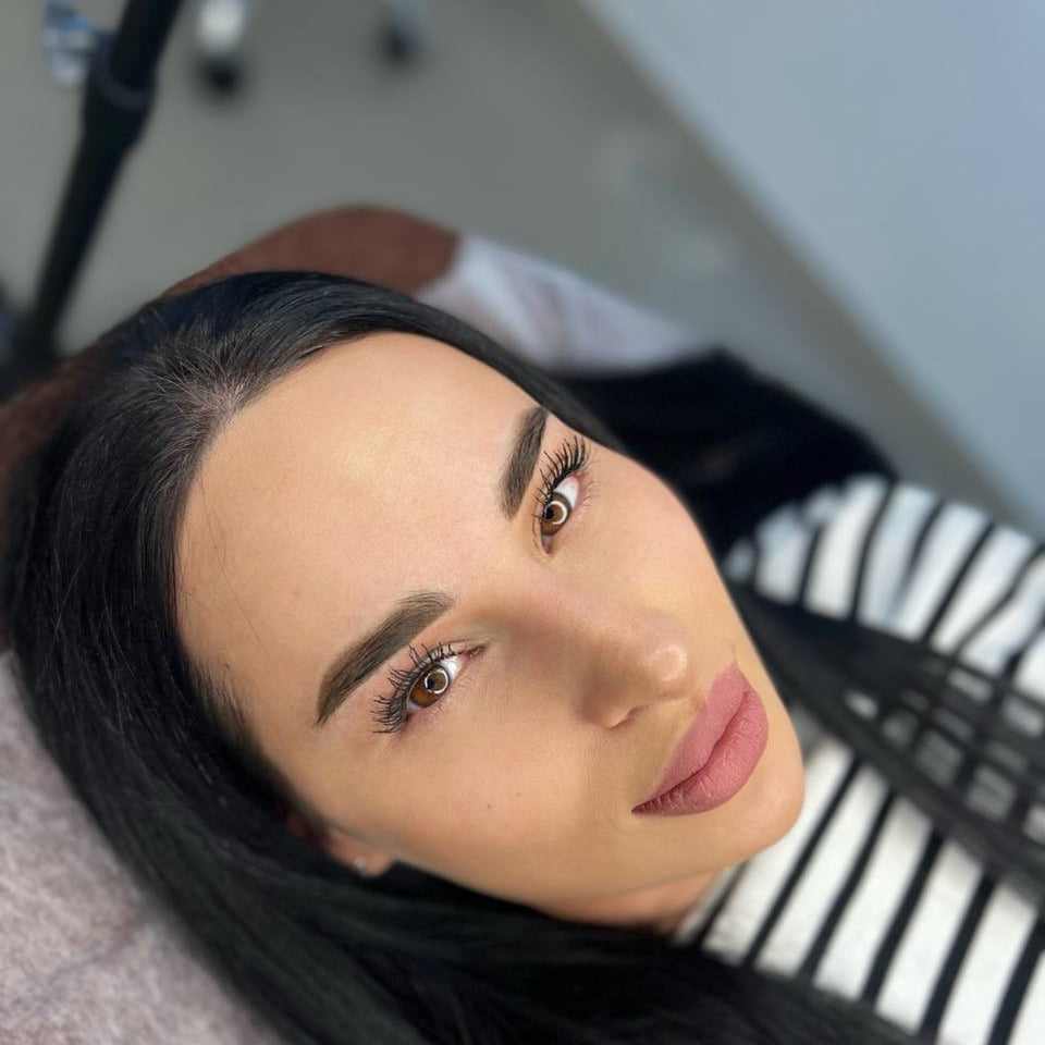 Brow PMU with a FACE Cinnamon and Orange pigment mix