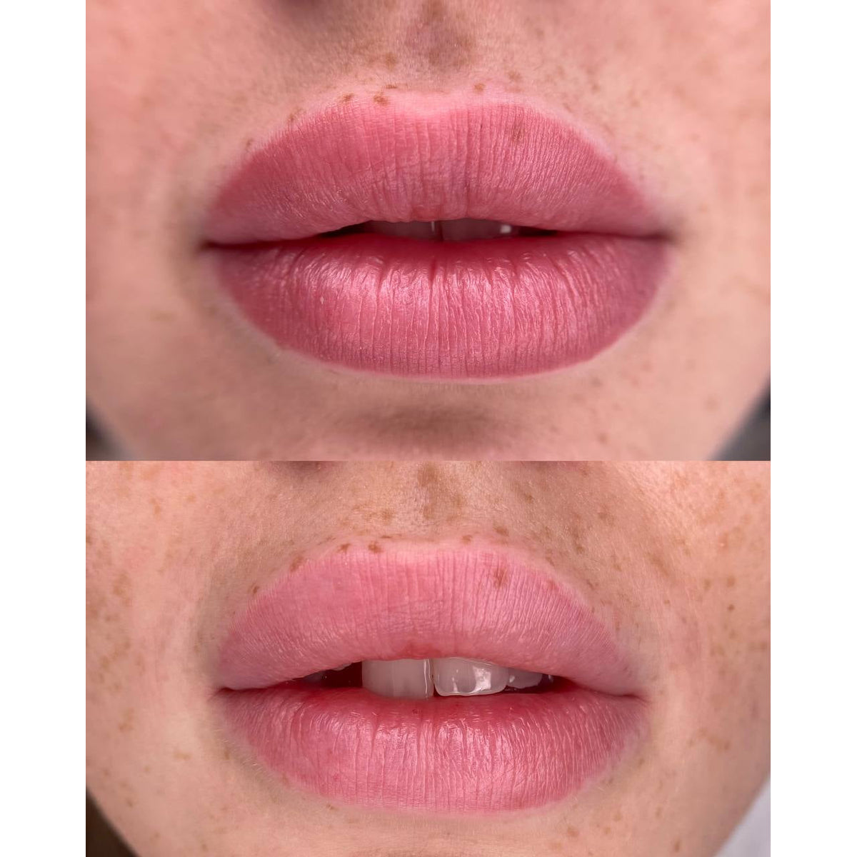 Healed lip PMU with FACE Shayk Organic Love lip pigment