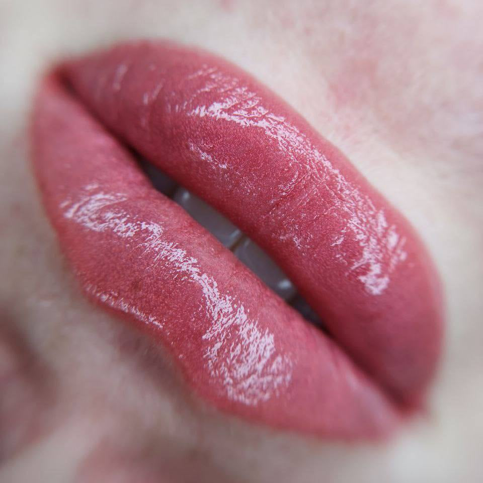 Light pink lip blush with FACE Sherbet, fresh result