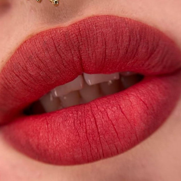 Red lip blush with FACE Megan and Paris diluted with FACE Pigment Thinner