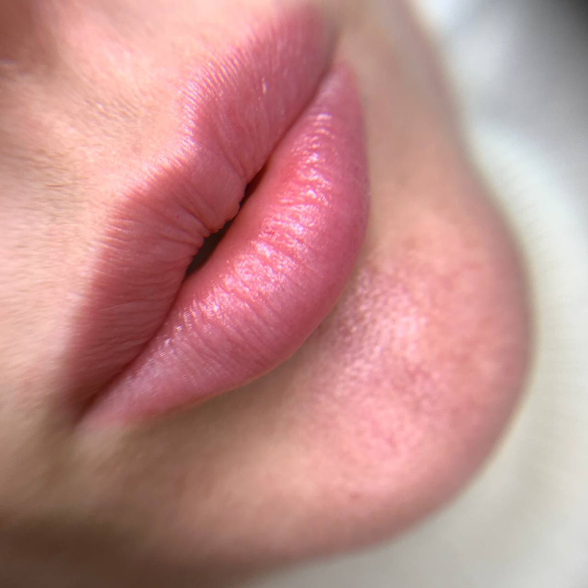 Healed lip blush with a FACE Sherbet and Caramel pigment mix
