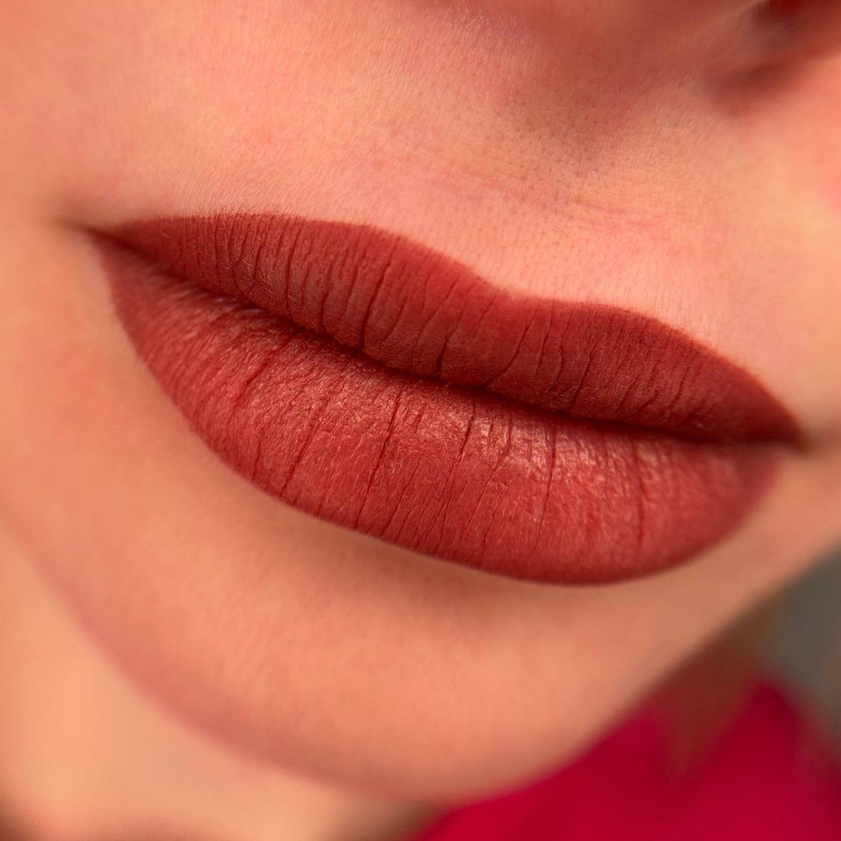 Lip PMU with a FACE Caramel, Shayk, Viktoria and Toffee pigment mix