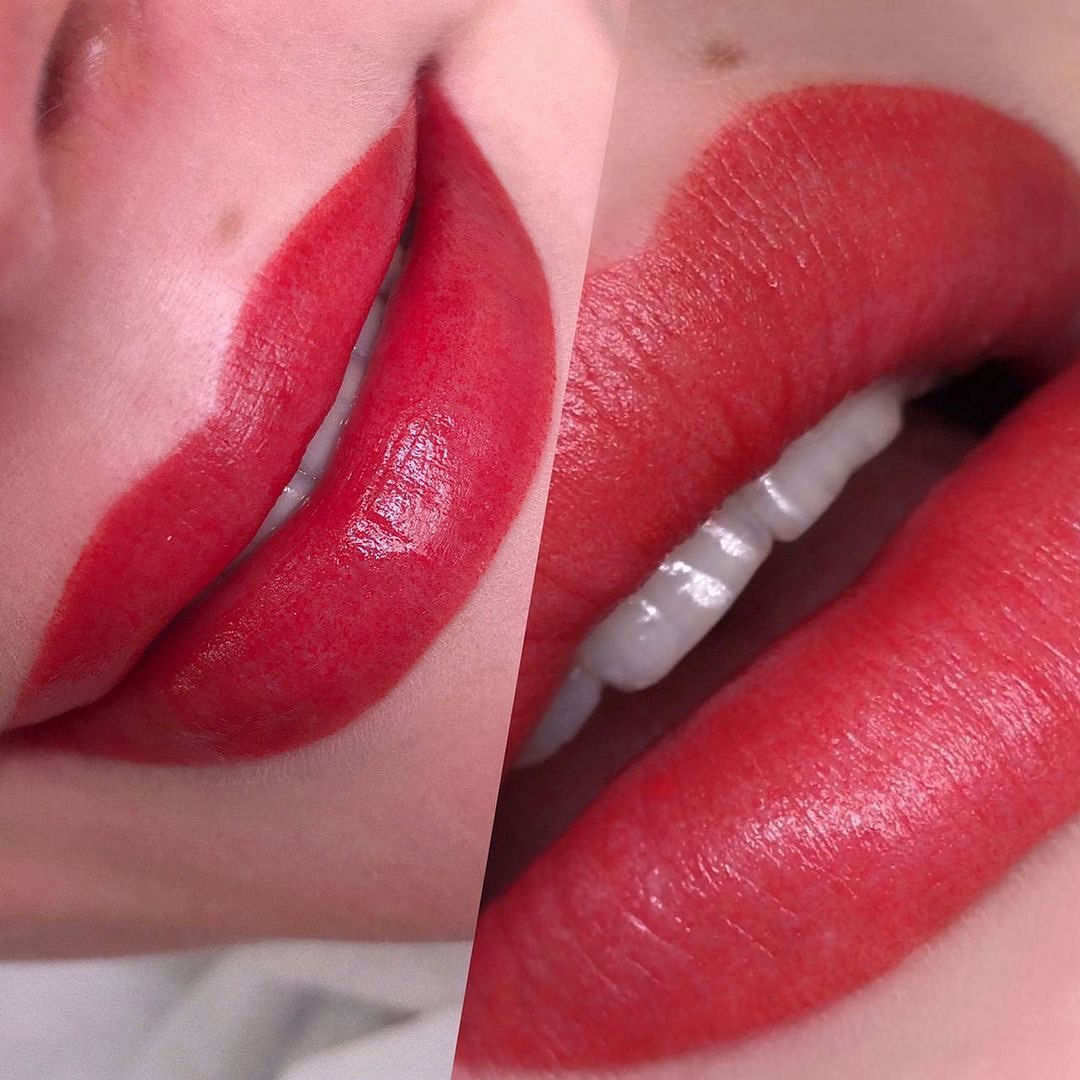 FACE Granate lip pigment, fresh lipstick effect after the procedure