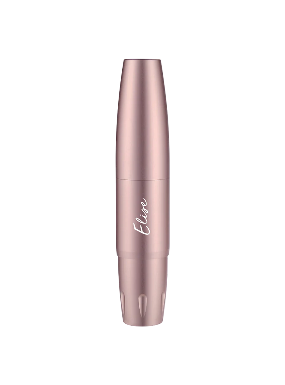 A rose gold colored ELISE PMU tattooing machine with a sleek, cylindrical design.
