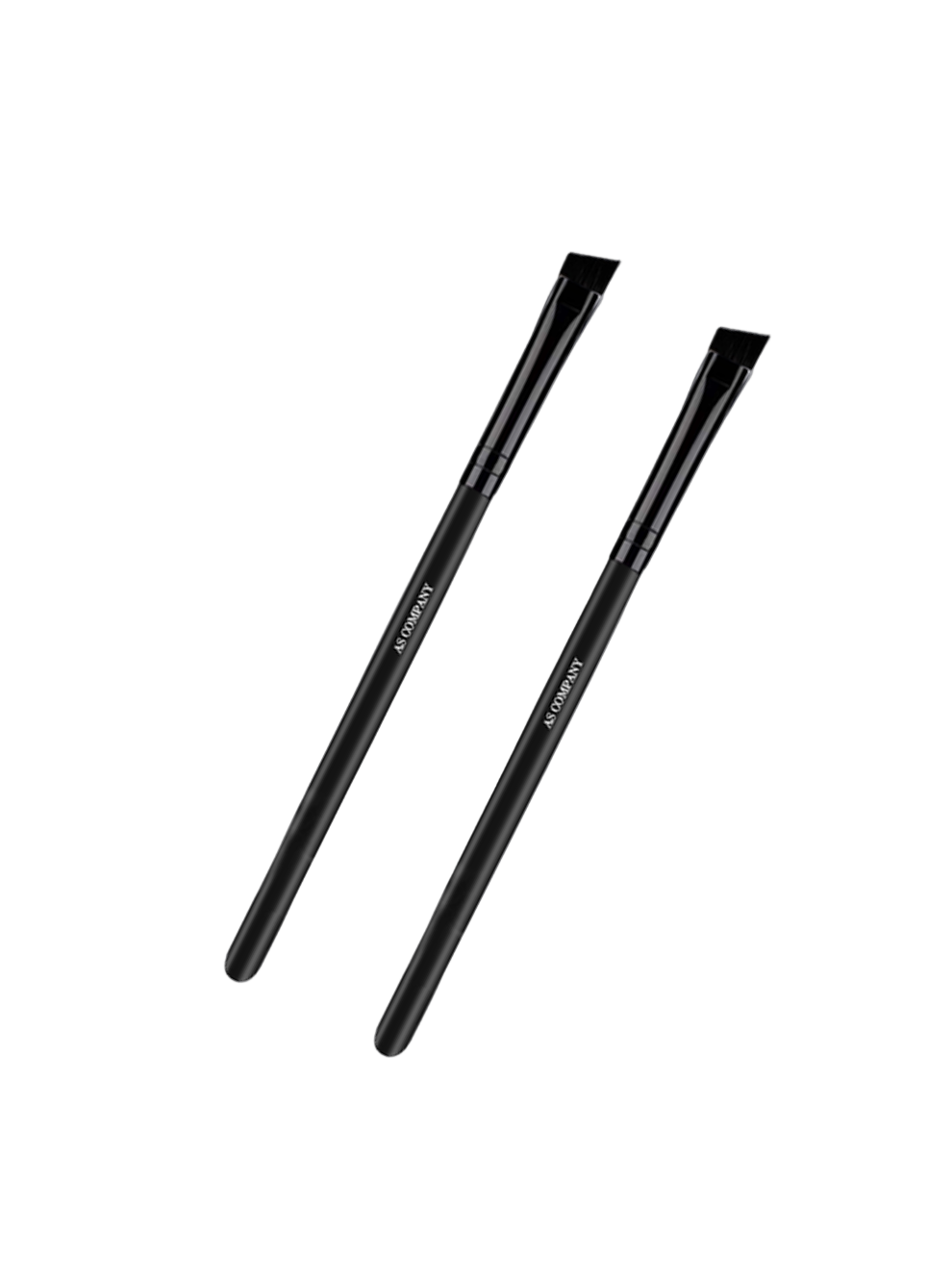 Two black makeup brushes on a light gray background pmu mapping