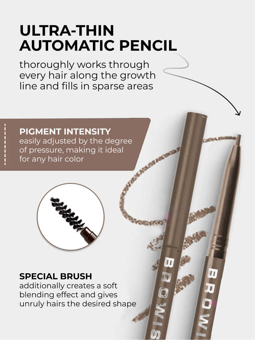 Browista Automatic Eyebrow Pencil for Hair Strokes – Light Brown