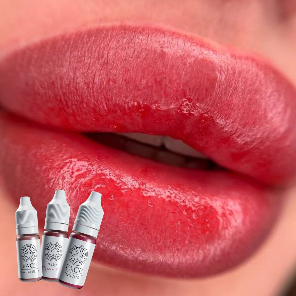 FACE Cherry mixed with Caramel and Shayk lip result