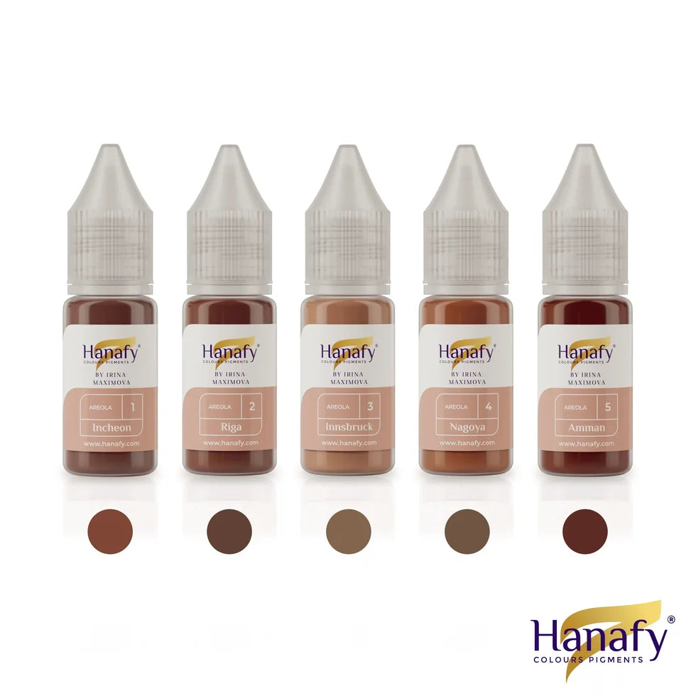 Hanafy Areola Set by Irina Maximova – Professionele Hybride Pigmentcollectie (5 stuks)