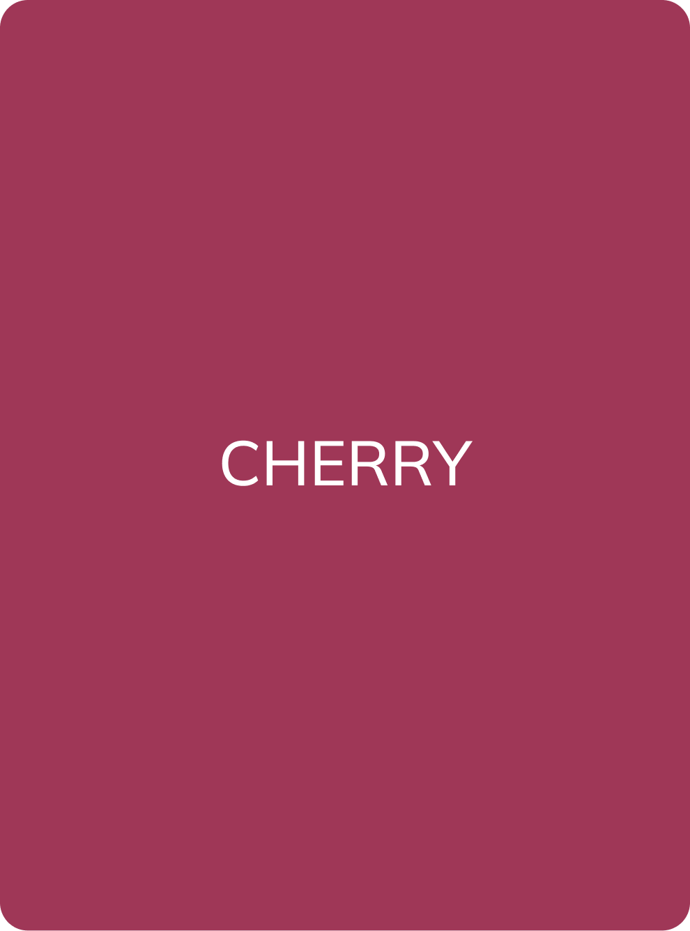 Solid cherry color swatch with the word 'CHERRY' in white text.