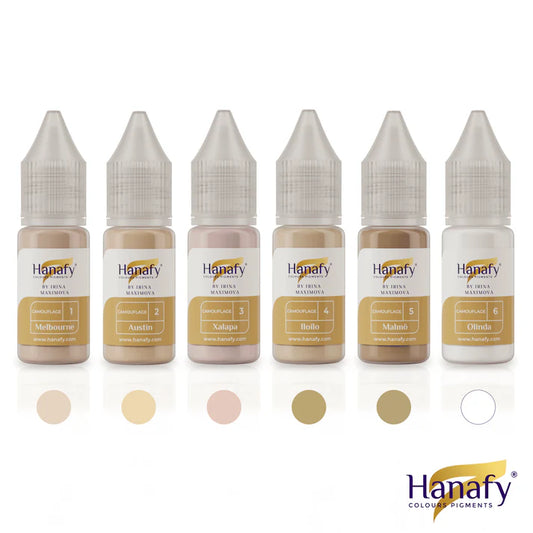 Hanafy Camouflage Set by Irina Maximova – Hybrid Correction Pigment Collection (6 Shades)