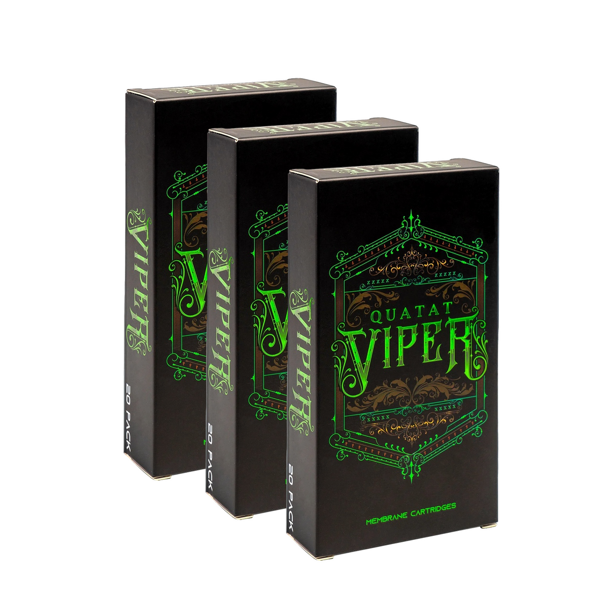 Viper PMU Membraan Cartridge Green 0.35/1RLXT – Precisie PMU-naald (20 stuks) – Set van 3 pakken

