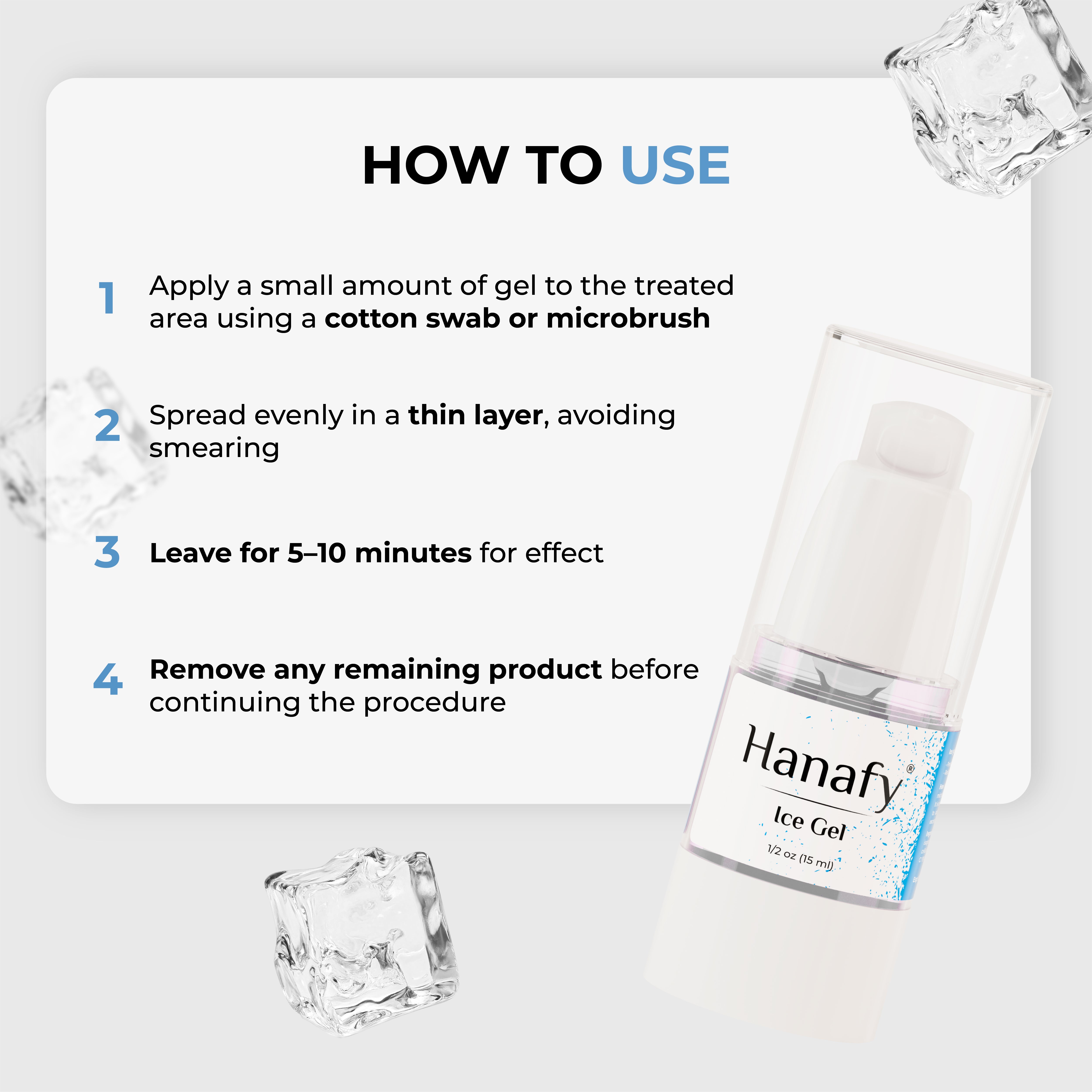 Hanafy Ice Gel – Sekundäres Anästhesiegel für PMU- & Tattoo-Behandlungen

