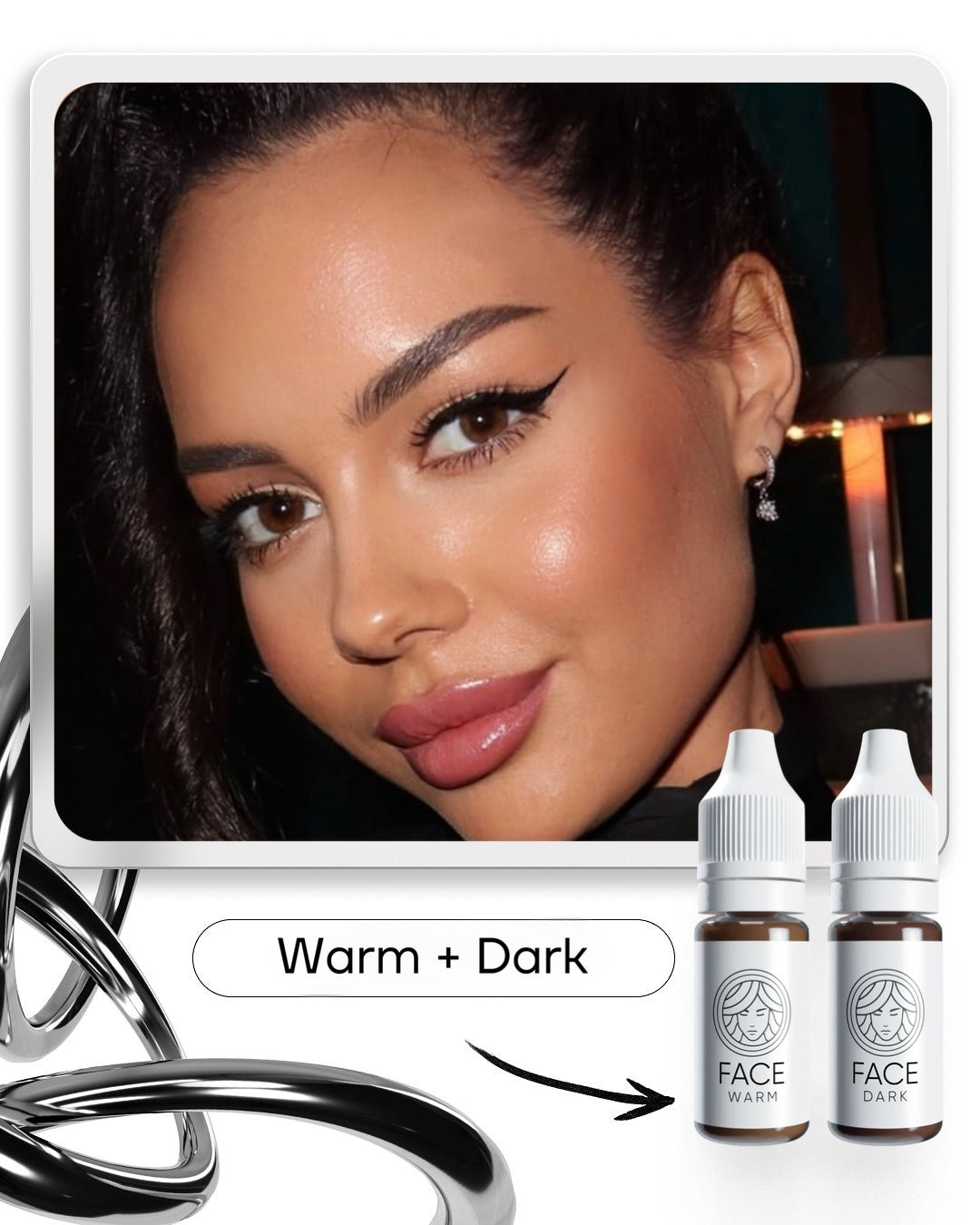 FACE Mineral Warm Dark brow mix result