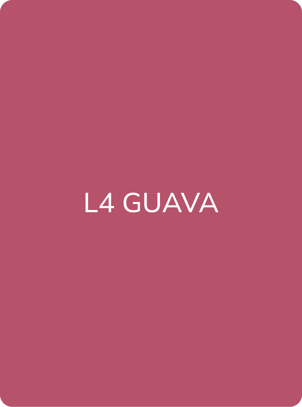 Solid pink color swatch with 'L4 GUAVA' text