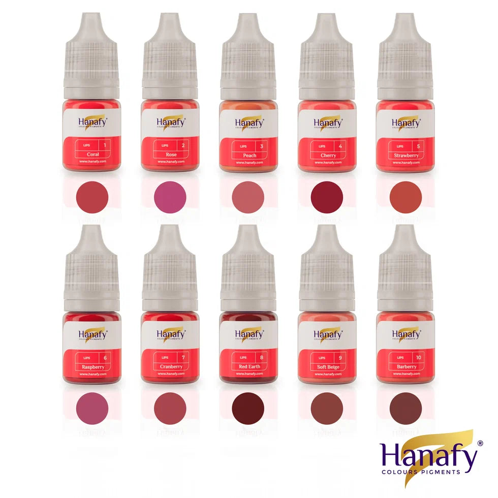Hanafy Set Lips Main Collection – 10 Hybridpigmente
