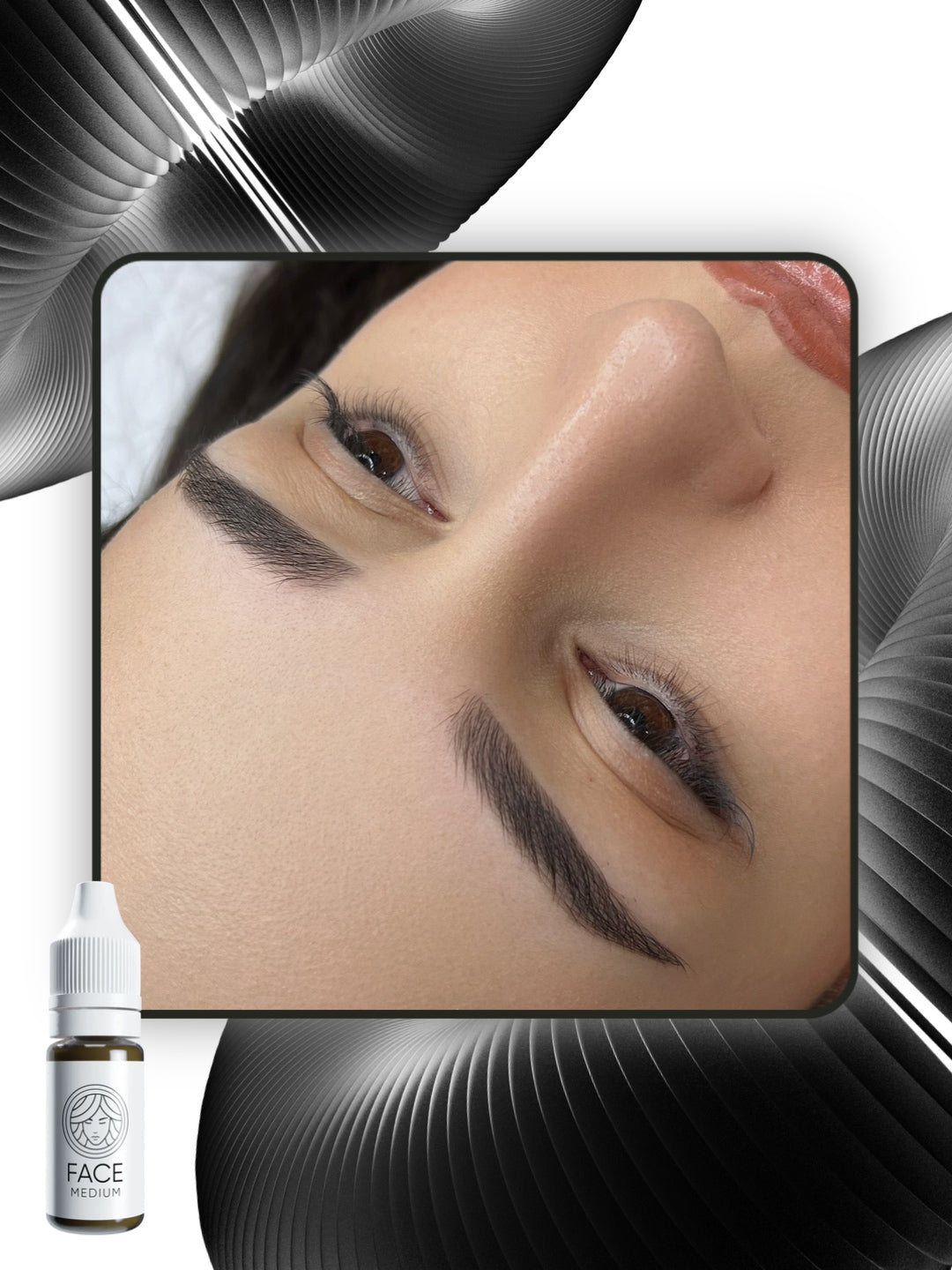 FACE Mineral Medium brow pigment result