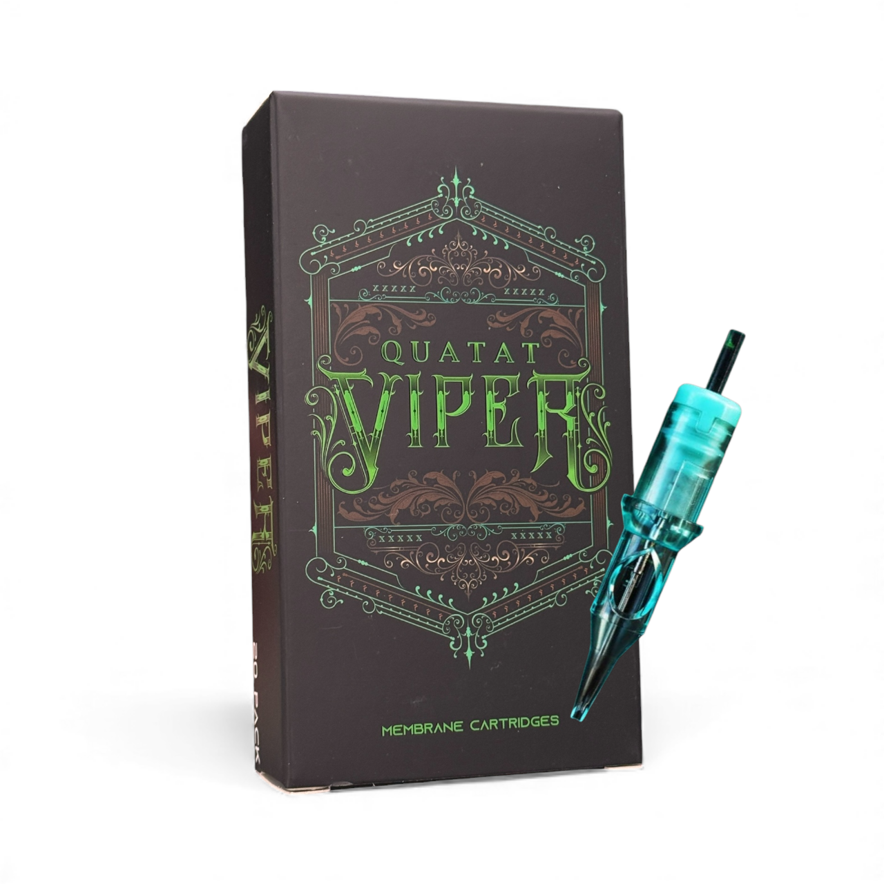 Quatat Viper membrane cartridges packaging with a teal cartridge on a white background
