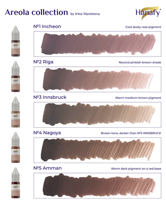 Hanafy Areola Set by Irina Maximova – Professional Hybrid Pigment Collection (5 pcs)
