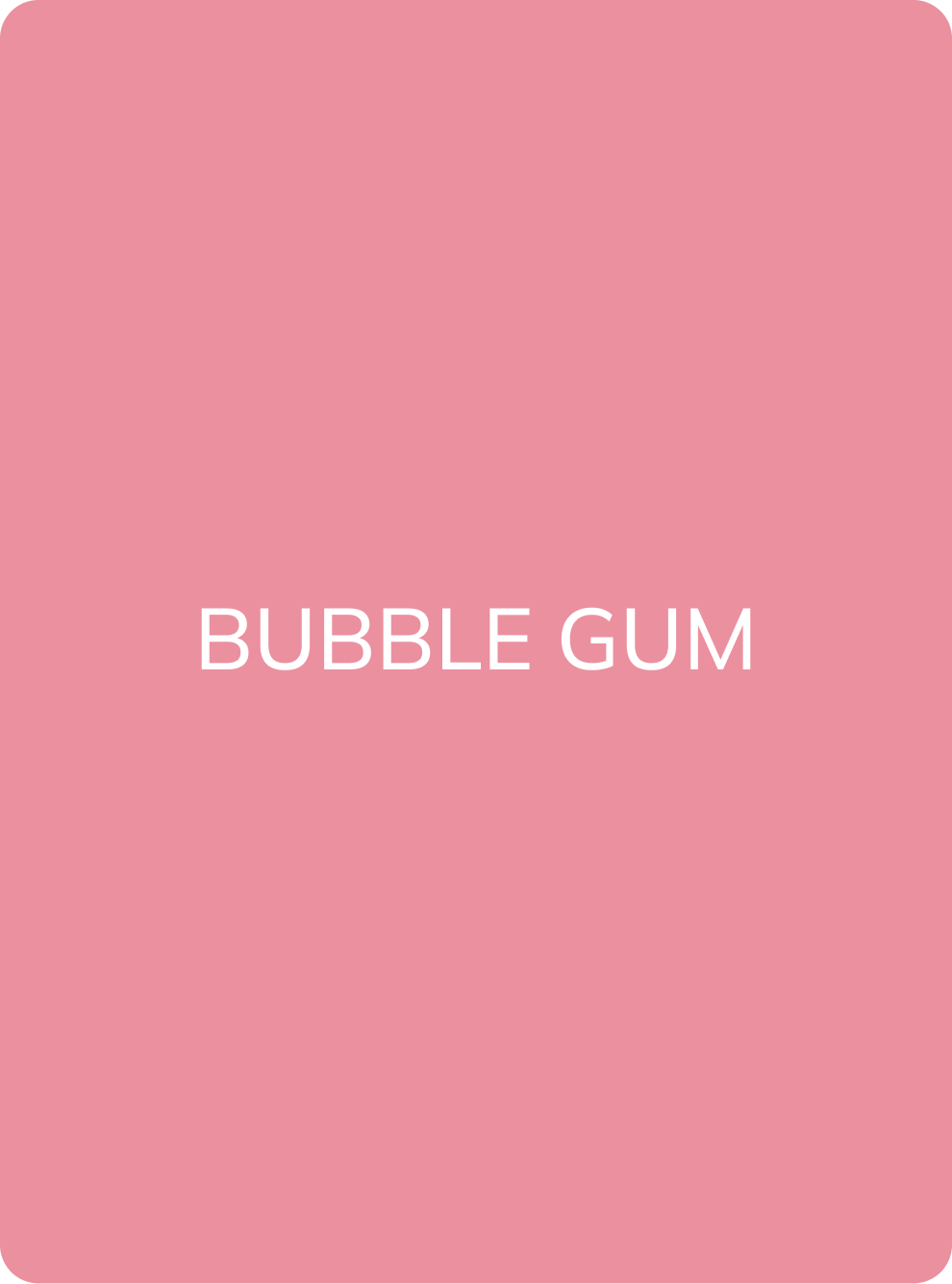 AS Company Bubble Gum lip pigment colour swatch card with shade name