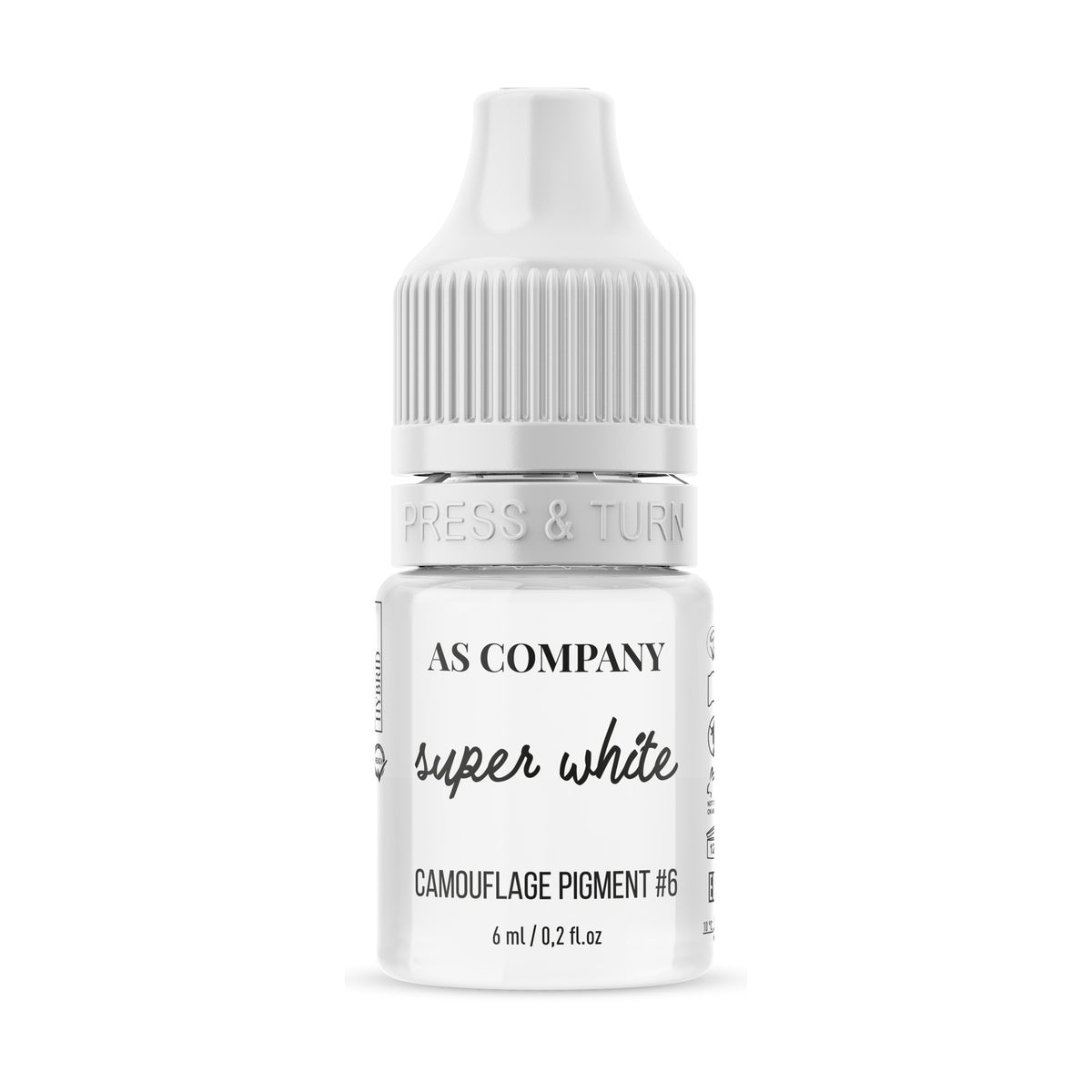 AS Company No.6 Super White camouflage pigment, 6 ml bottle