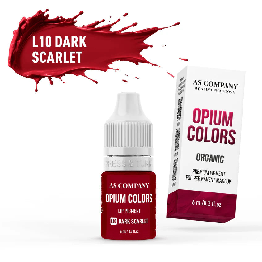 AS Company L10 Dark Scarlet lip pigment, 6 ml bottle