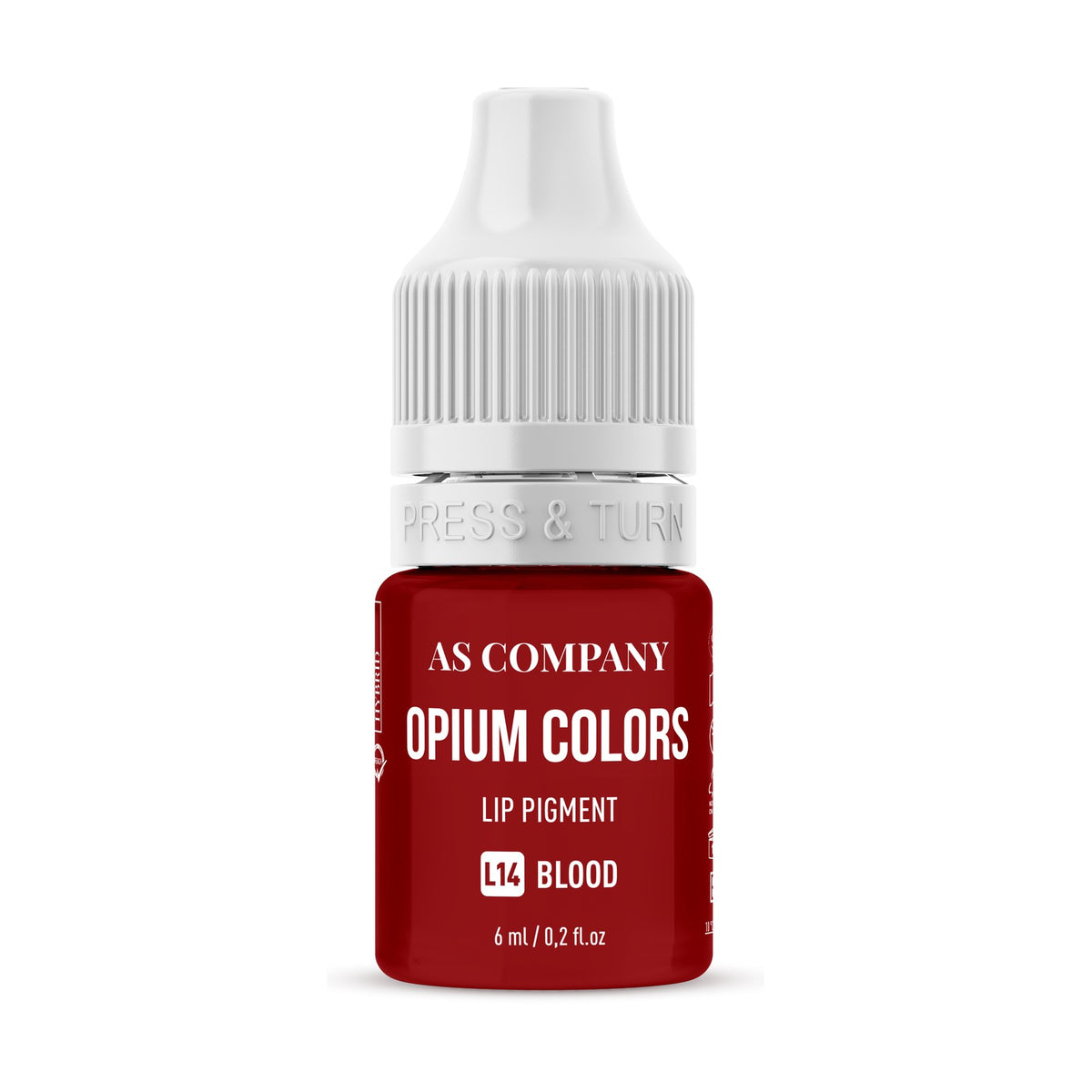 AS Company Opium Colors L14 Blood lip pigment, 6 ml bottle