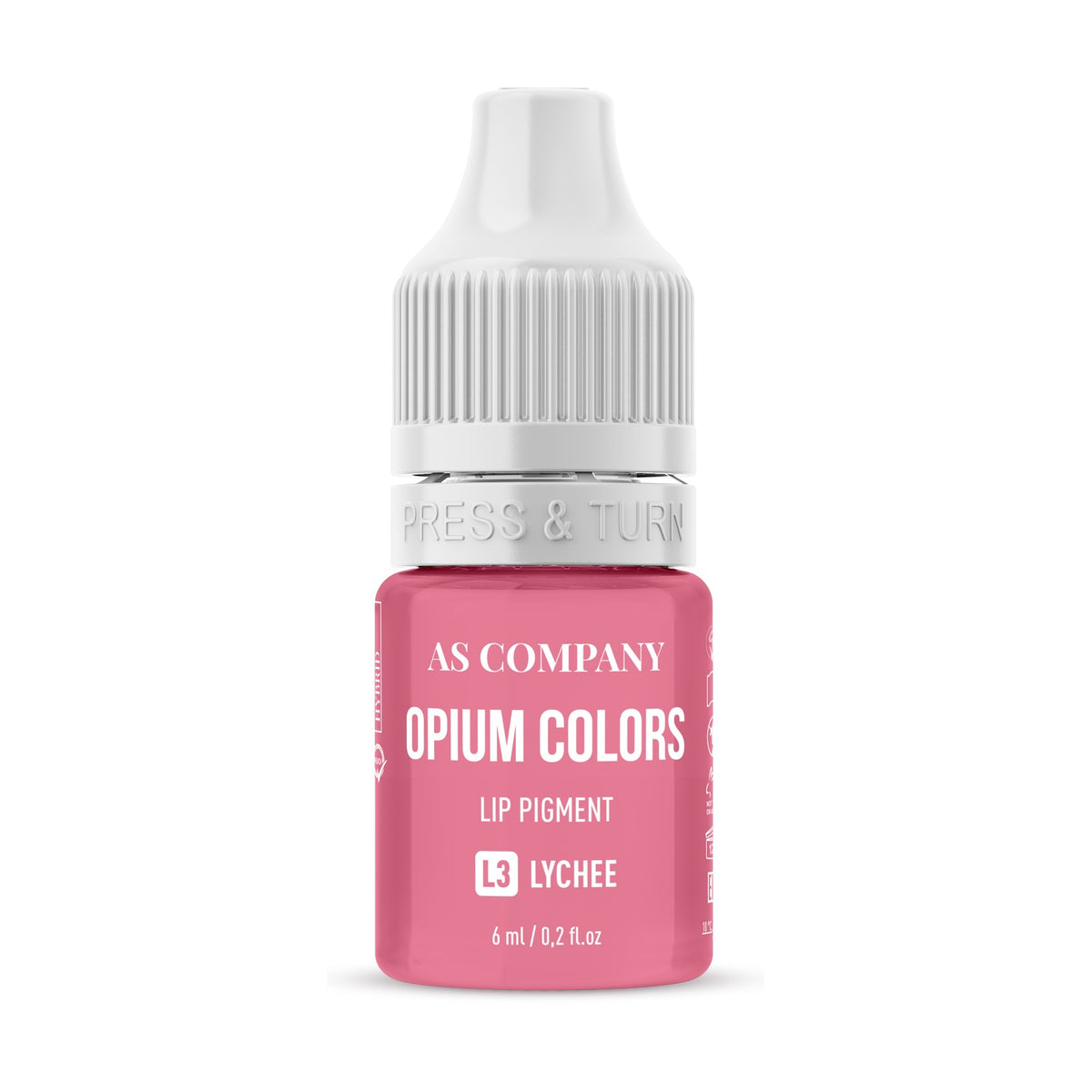 AS Company Opium Colors L3 Lychee lip pigment, 6 ml bottle