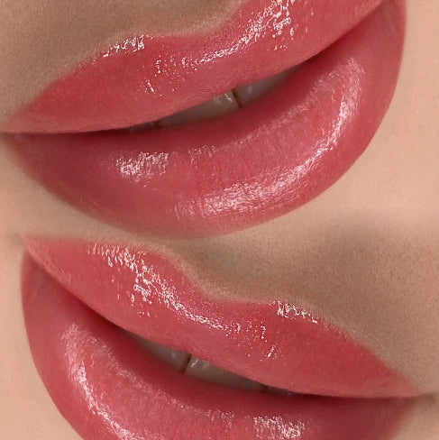 AS Company L3 Lychee hybrid lip pigment, delicate pink shade with neutral base