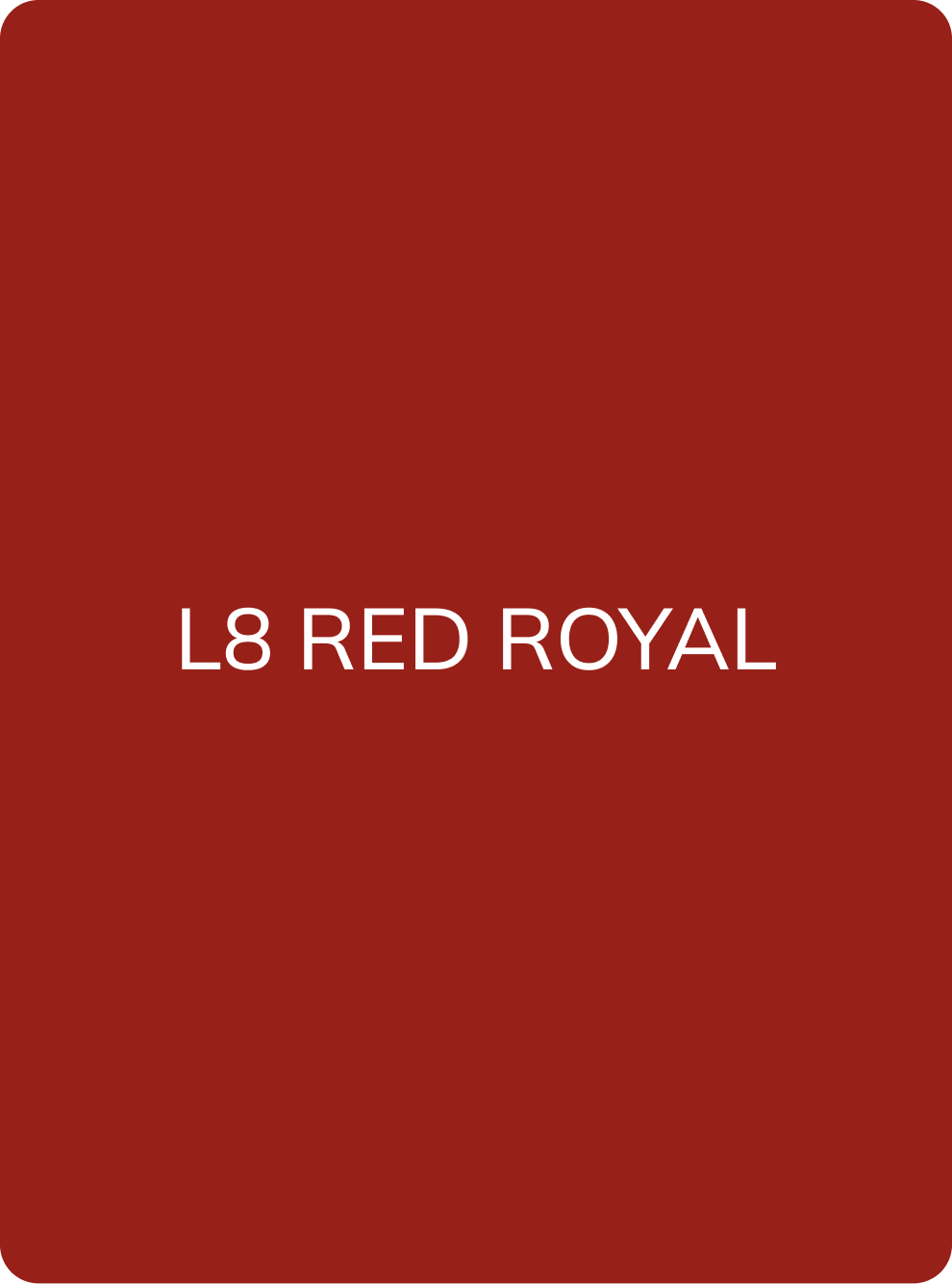 AS Company L8 Red Royal lippigment, kleurstaal