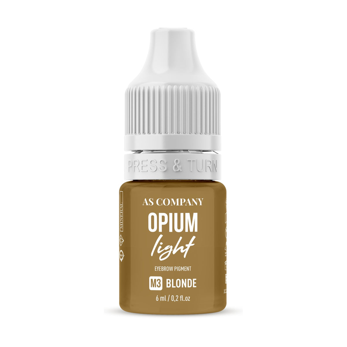 AS Company Opium Light Mineral M3 Blonde brow pigment, 6 ml bottle
