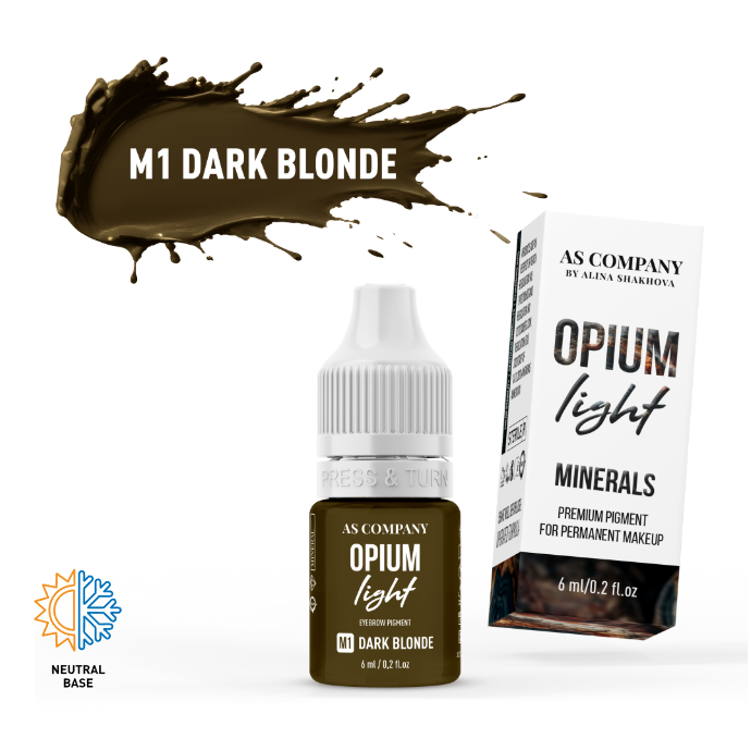 AS Company Mineral M1 Dark Blonde wenkbrauwpigment, 6 ml