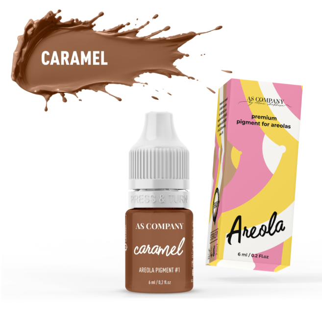 AS Company No.1 Caramel areola pigment, 6 ml bottle
