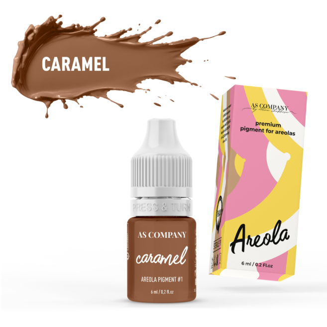 AS Company No.1 Caramel areola pigment, 6 ml bottle